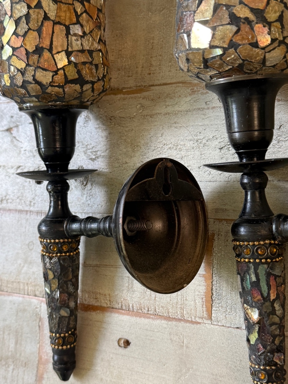 PartyLite Global Fusion Mosaic Candle
Wall Sconces - Set of 2 - Picture 7 of 9